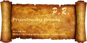 Pruzsinszky Rezeda névjegykártya
